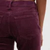 Pantalones rectos ajustados de pana de talle bajo estilo años 90