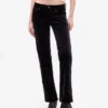 Pantalones rectos ajustados de terciopelo de talle bajo estilo años 90