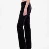 Pantalones rectos ajustados de terciopelo de talle bajo estilo años 90