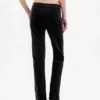 Pantalones rectos ajustados de terciopelo de talle bajo estilo años 90