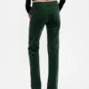 Pantalones rectos ajustados de terciopelo de talle bajo estilo años 90