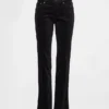 Pantalones rectos ajustados de terciopelo de talle bajo estilo años 90