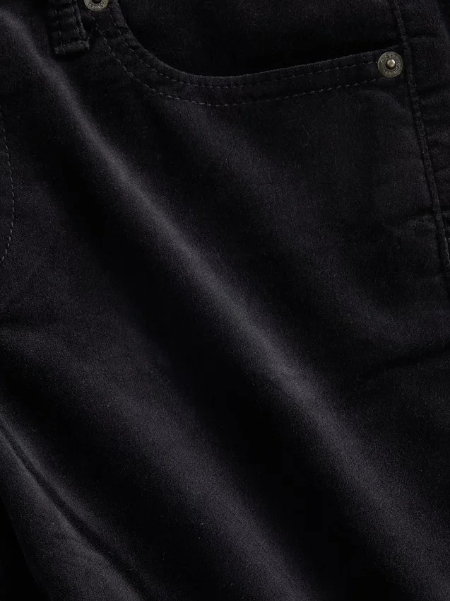 Pantalones rectos ajustados de terciopelo de talle bajo estilo años 90