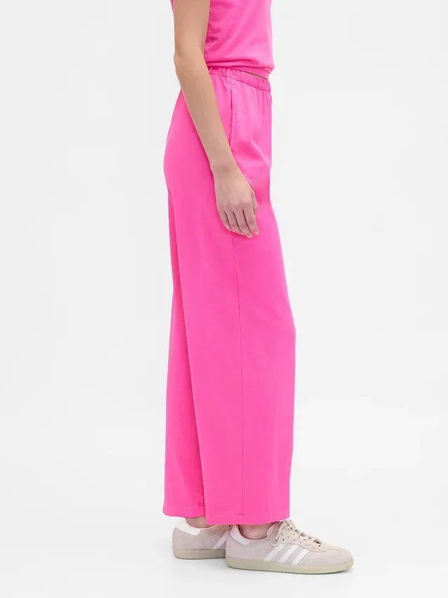 Pantalones rectos de tejido grueso