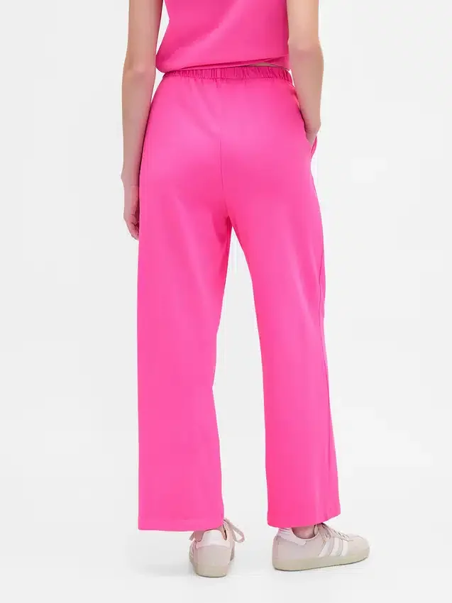 Pantalones rectos de tejido grueso