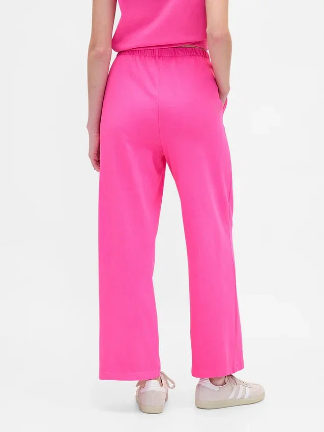 Pantalones rectos de tejido grueso