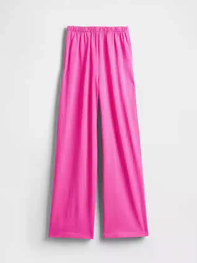 Pantalones rectos de tejido grueso