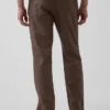 Pantalones rectos holgados de lino y algodón