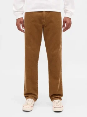 Pantalones rectos holgados de pana