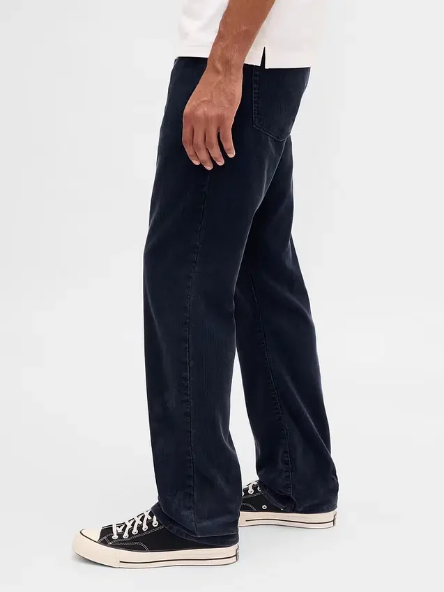 Pantalones rectos holgados de pana