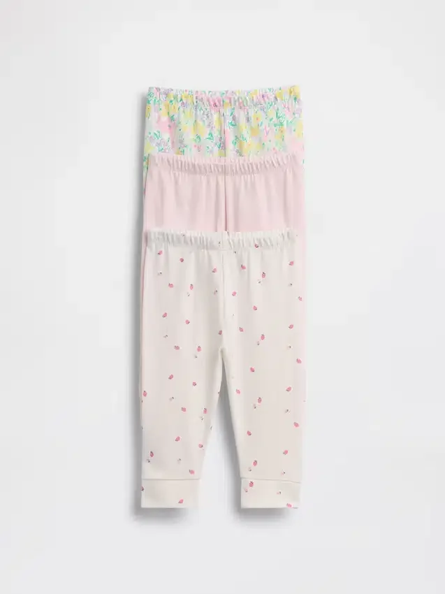 Pantalones sin cremallera de algodón orgánico «Baby First Favorites» (paquete múltiple)