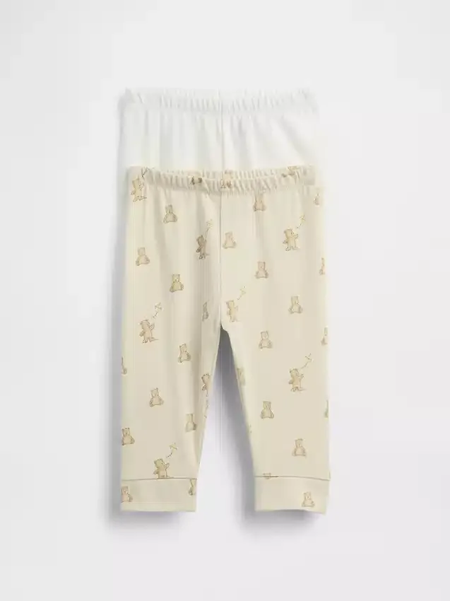 Pantalones sin cremallera de algodón orgánico «Baby First Favorites» (paquete múltiple)