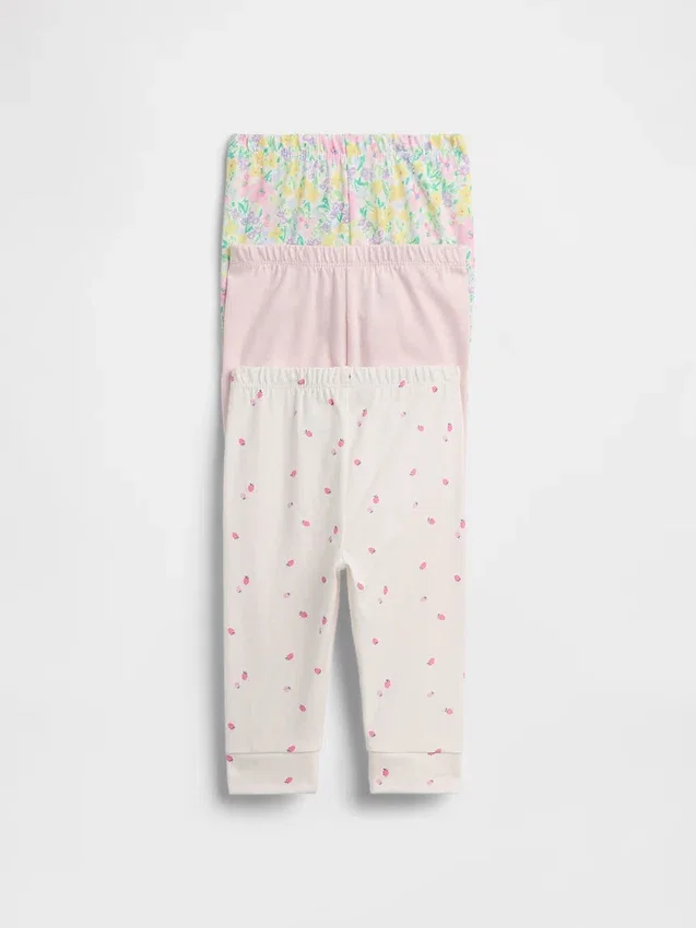 Pantalones sin cremallera de algodón orgánico «Baby First Favorites» (paquete múltiple)