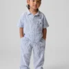Pantalones sin cremallera de lino y algodón para bebés y niños pequeños