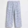 Pantalones sin cremallera de lino y algodón para bebés y niños pequeños