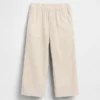 Pantalones sin cremallera de lino y algodón para bebés y niños pequeños