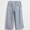 Pantalones sin cremallera de lino y algodón para bebés y niños pequeños