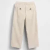Pantalones sin cremallera de lino y algodón para bebés y niños pequeños