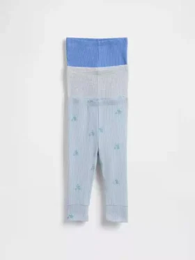 Pantalones sin tirantes «Baby First Favorites» de punto de canalé fino (paquete de 3)