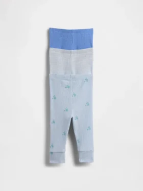Pantalones sin tirantes «Baby First Favorites» de punto de canalé fino (paquete de 3)