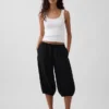 Pantalones tipo falda de gasa de algodón