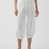 Pantalones tipo falda de gasa de algodón