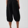 Pantalones tipo falda de gasa de algodón
