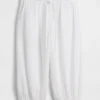Pantalones tipo falda de gasa de algodón