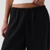 Pantalones tipo falda de gasa de algodón