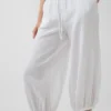 Pantalones tipo falda de gasa de algodón