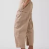 Pantalones utilitarios de sarga de talle medio con corte acampanado