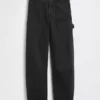Pantalones utilitarios de talle medio hasta el tobillo