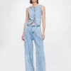 Pantalones vaqueros plisados de talle alto ultrasuaves 365
