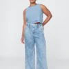 Pantalones vaqueros plisados de talle alto ultrasuaves 365