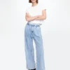 Pantalones vaqueros plisados de talle alto ultrasuaves 365