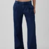 Pantalones vaqueros plisados de talle bajo 365