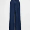 Pantalones vaqueros plisados de talle bajo 365