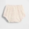 Pantalonitos florales de punto pointelle con canalé de la colección «Baby First Favorites»