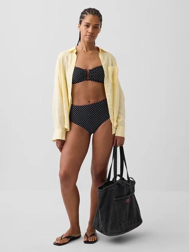 Partes de abajo de bikini de talle alto