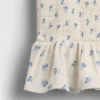 Partes de arriba infantiles de gasa de algodón con peplum fruncido