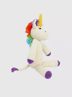 Peluche de unicornio tejido