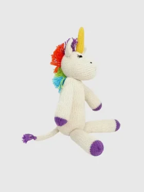 Peluche de unicornio tejido