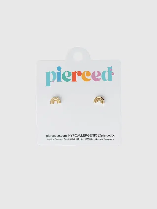 Pendientes clásicos de tornillo «Rainbow» de Pierced Co