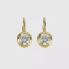 Pendientes colgantes con bisel en forma de corazón