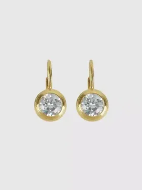 Pendientes colgantes con bisel en forma de corazón
