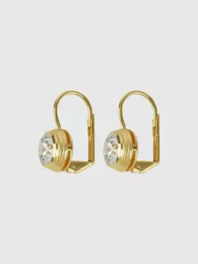 Pendientes colgantes con bisel en forma de corazón