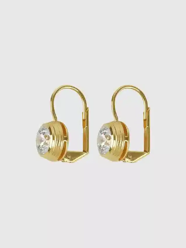 Pendientes colgantes con bisel en forma de corazón