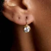 Pendientes colgantes con bisel en forma de corazón