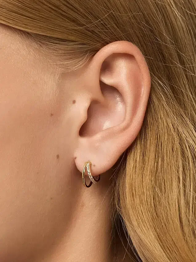 Pendientes de aro doble «Toda Mini» de Ana Luisa