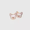 Pendientes de rosca con diseño de perro